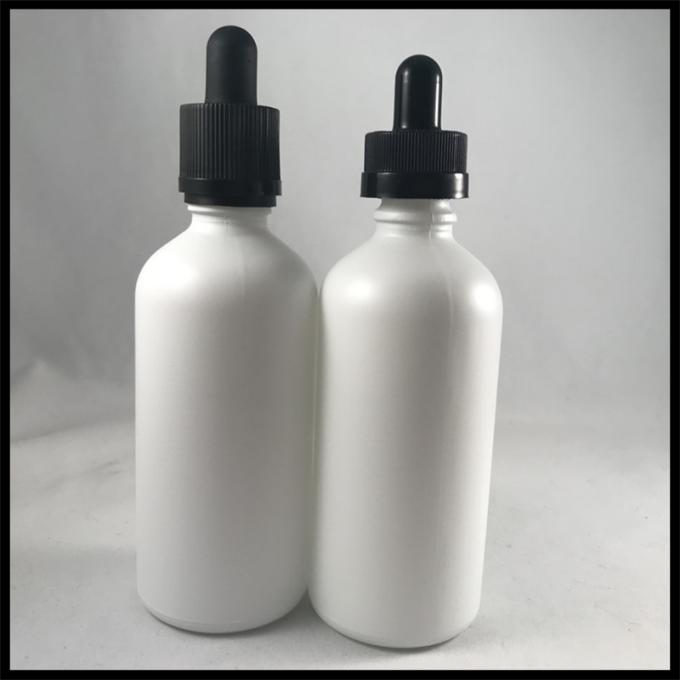 Capacidad blanca vacía del vidrio esmerilado 100ml de las botellas de aceite esencial del dropper líquido de E