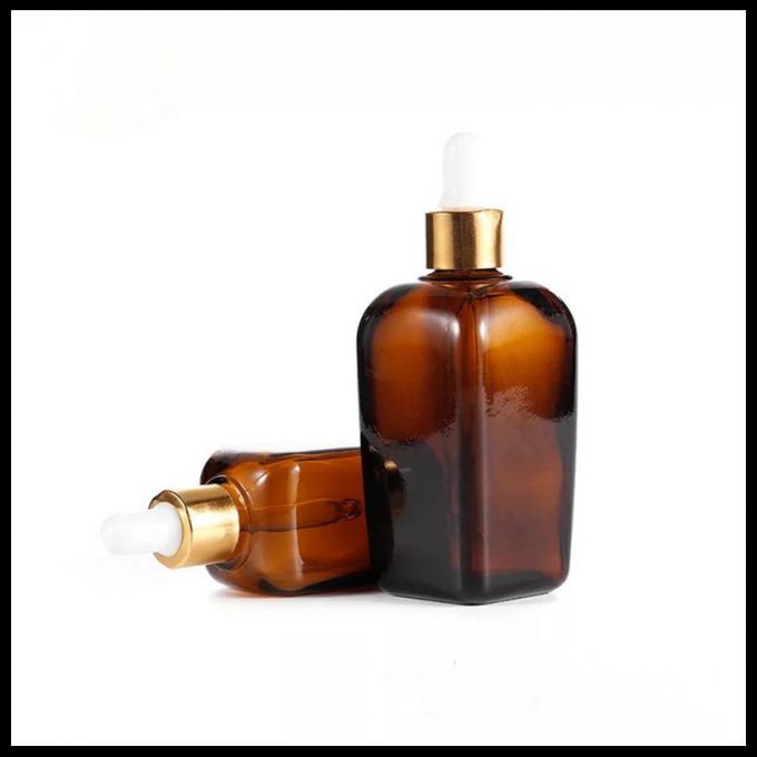 el dropper cuadrado del aceite esencial de 30ml Brown embotella los envases de cristal ambarinos del Aromatherapy